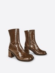 Mall tall heeled boot - Walnut