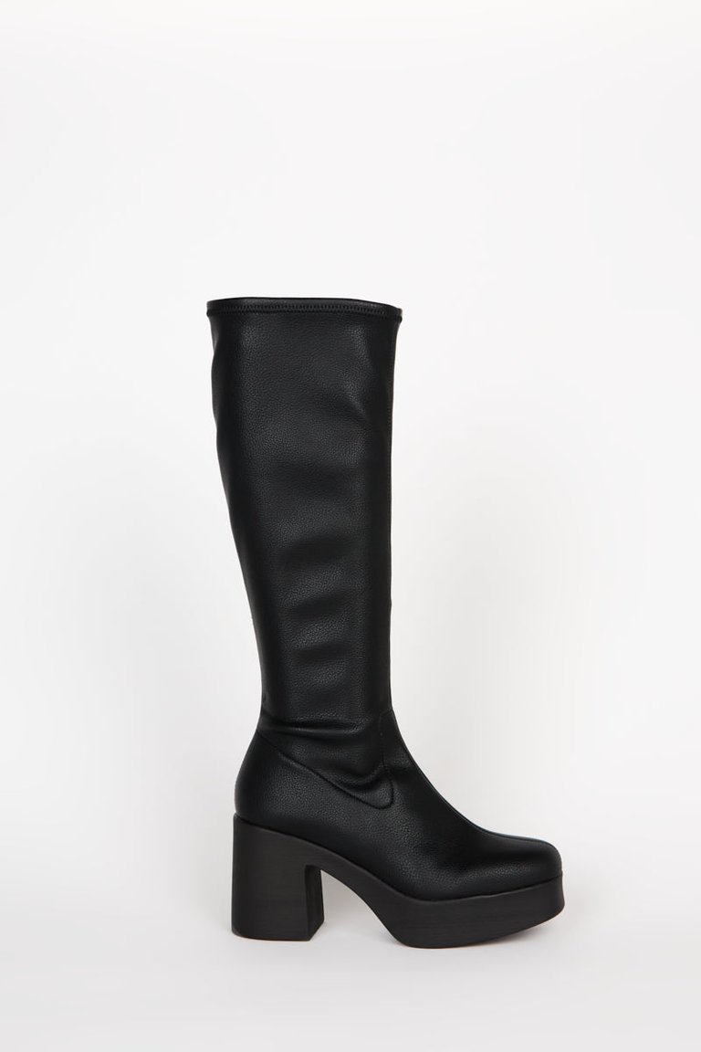 Marz Vegan Platform Boot - Black