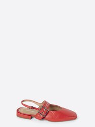 Pearl Slingback Natural Sole Ballet Flat - Cherry