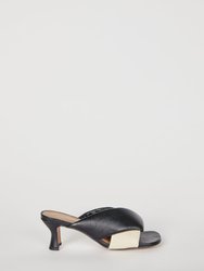 Tele Heel Sandal - Black White
