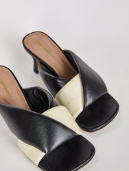 Tele Heel Sandal - Black White