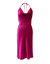 Solid Slinky Slip Dress - Fuschia