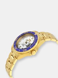 Invicta Mens Pro Diver 9743 Gold Stainless-Steel Plated Automatic Self Wind Diving Watch