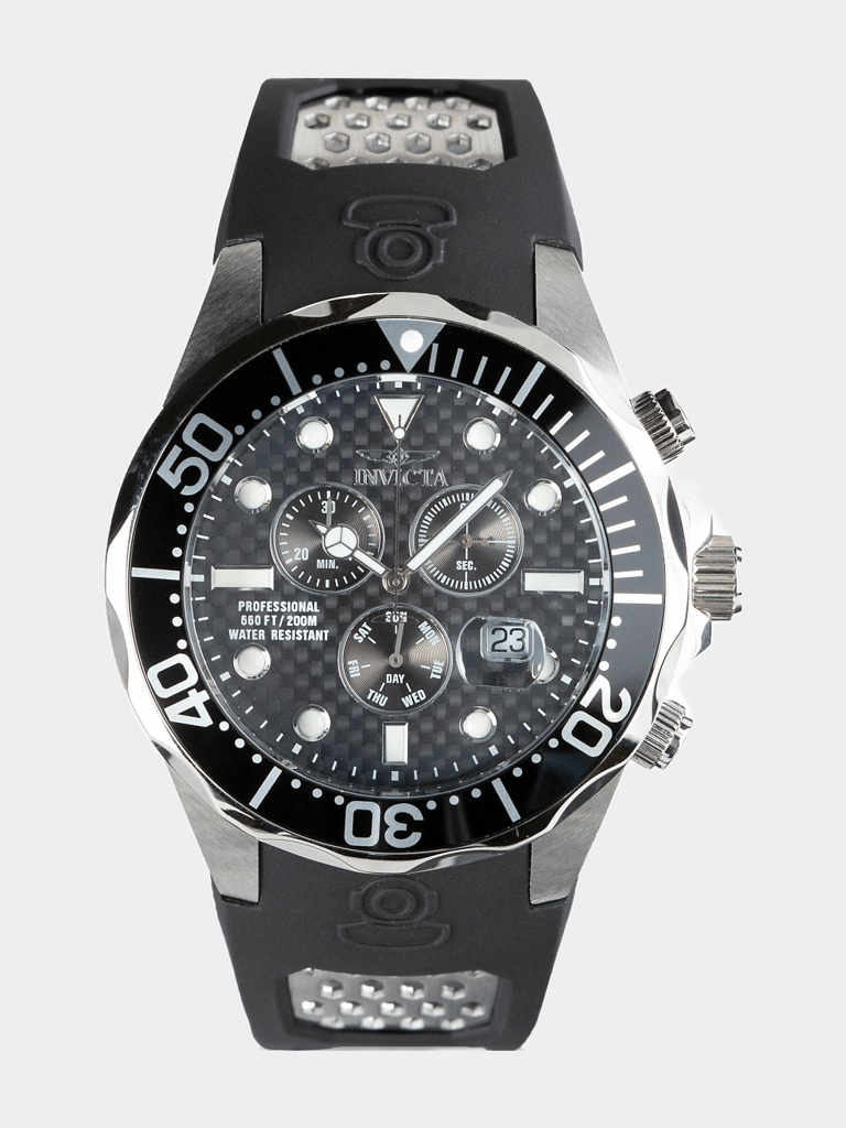 Mens 12571 Black Stainless Steel Quartz Casual Watch - Black