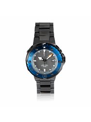 Mens 24466 Black Stainless Steel Automatic Formal Watch - Black