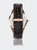 Mens Vintage 22569 Rose Gold Leather Quartz Dress Watch