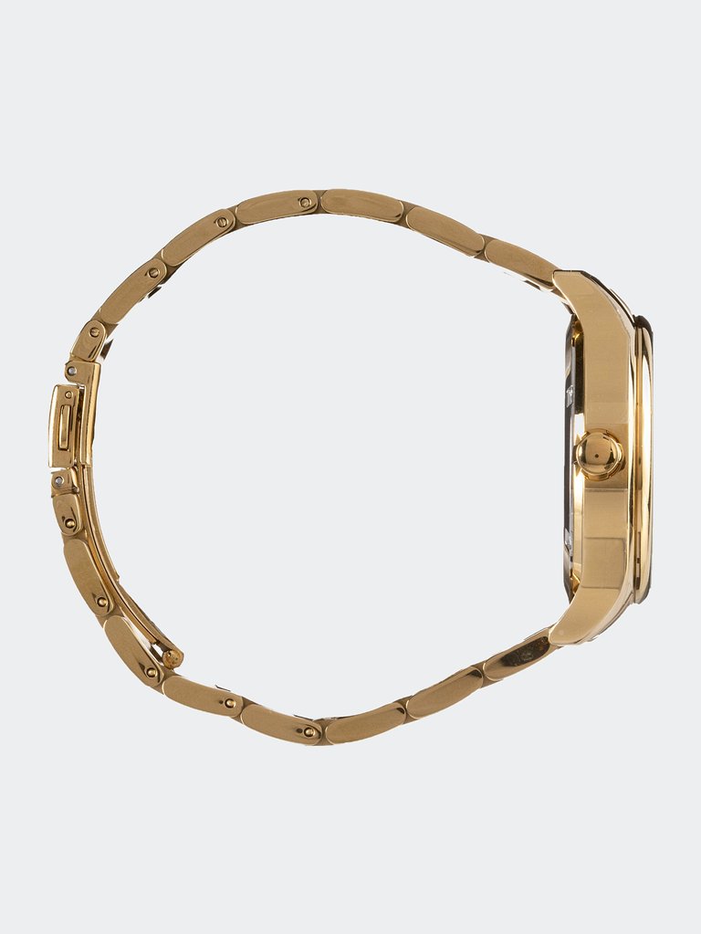 Womens 28654 Gold Stainless Steel Quartz Formal Watch