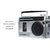 Retro Rocker Portable Retro-Style Compact Boombox - Silver