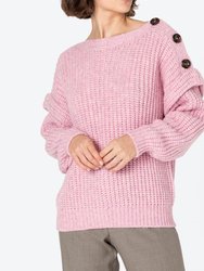 Alice Sweater In Baby Pink - Baby Pink