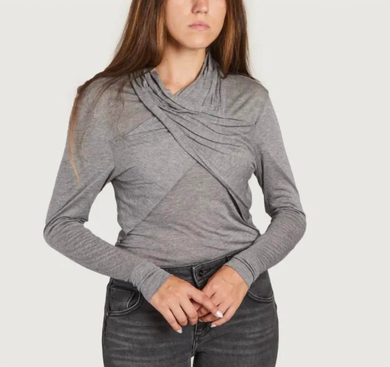 Bleiz Top In Dark Grey - Dark Grey