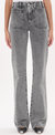 Bolvi Flared High-Rise Jeans - Grey