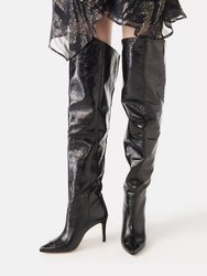 Brelidy Leather Boots - Black