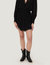 Cassie V-Neck Mini Dress In Black - Black