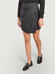 Fang Striped Skirt - Anthracite Grey