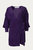 Inima Draped Silk Wrap Dress In Purple - Purple