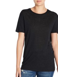 Luciana Linen T-Shirt - Black