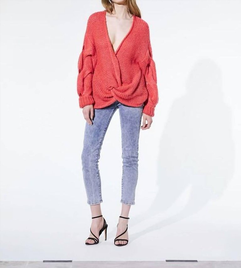 Waka Pullover Sweater - Poppy Red