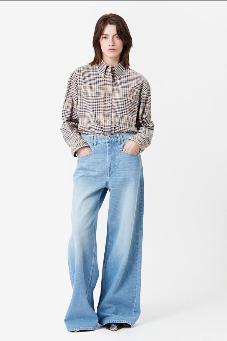 Lemony Wide Leg Jeans - Light Blue - Light Blue