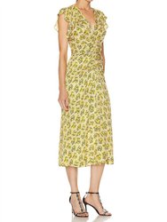 Lyndsay Printed Flou Dress In Sunshine