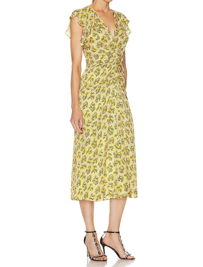 Lyndsay Printed Flou Dress In Sunshine