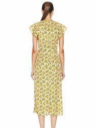 Lyndsay Printed Flou Dress In Sunshine