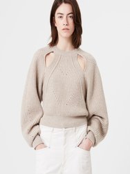 Palma Cashmere Open Back Sweater - Beige