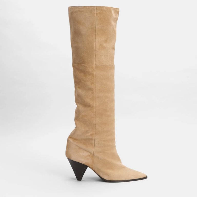 RiRia Suede Boots - Beige