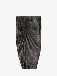 Shiny Flou Dolene Midi Skirt