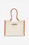 Toledo Cotton Tote Bag - Ecru/Cognac