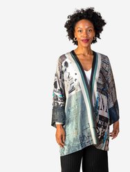 Aspen Silk Kimono Robe - Multi
