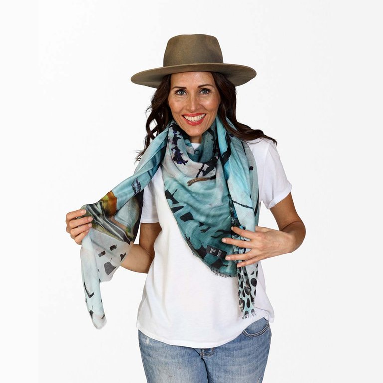 L'oiseau Bleu Scarf - Blue