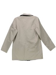 Isaia Men's Navy / Beige Reversible Single-Breasted Raincoat Trenchcoat - 40