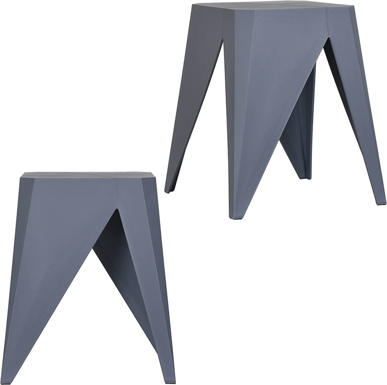 Furnishings Inter Space Living Zuho Multi-Use Stool - 2 - Charcoal