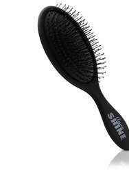 AquaShine Wet & Dry Soft-Touch Paddle Hair Brush - Black