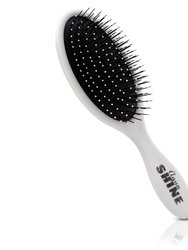AquaShine Wet & Dry Soft-Touch Paddle Hair Brush - White