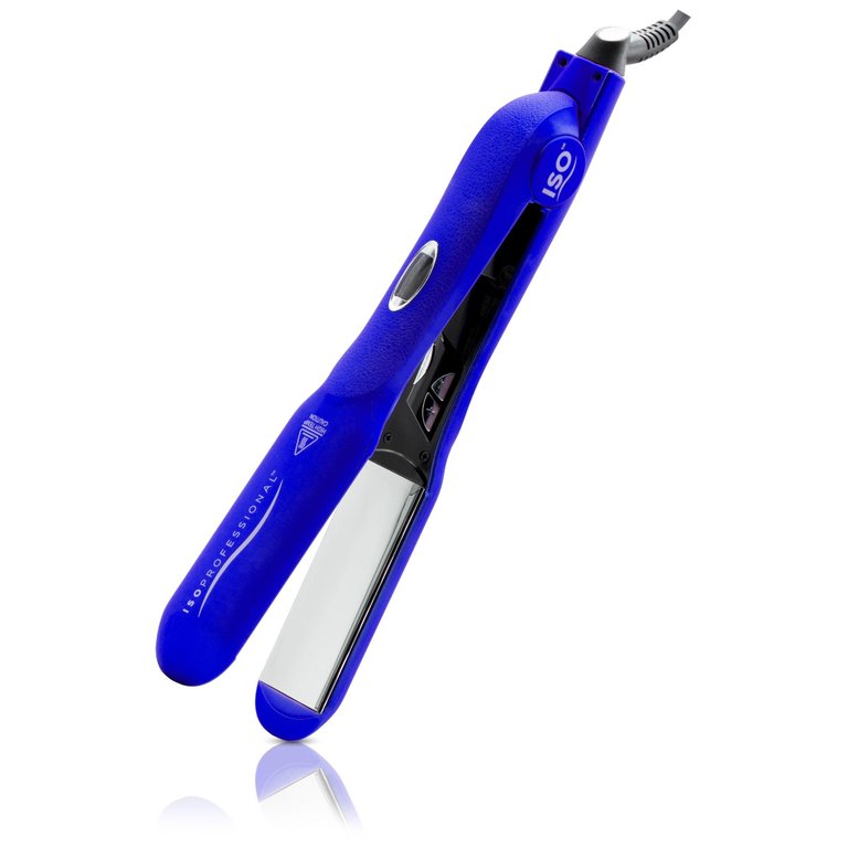 Digital Infrared Technology 1.5" Titanium-Plated Flat Iron - Gold Collection - Blue