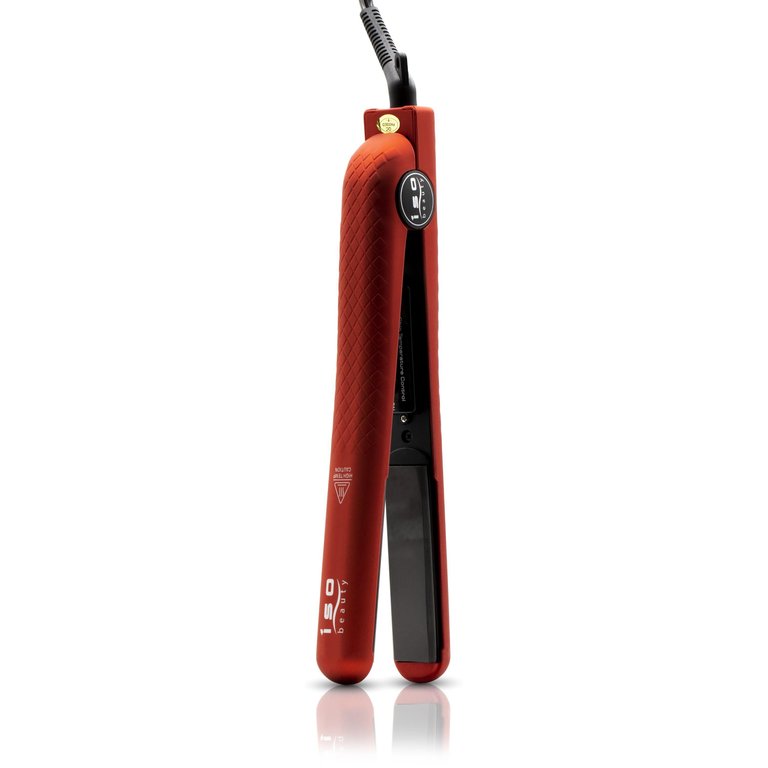 Spectrum Pro 1.25" 100% Solid Ceramic Flat Iron - Diamond Collection - Metallic Red