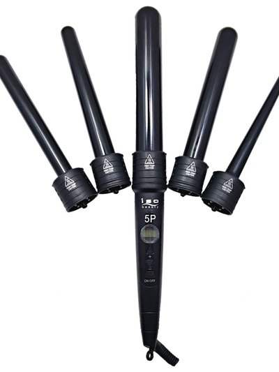 ISO Beauty The 5P 5-In-1 Digital Pro Interchangeable Ceramic Curling Wand Set product