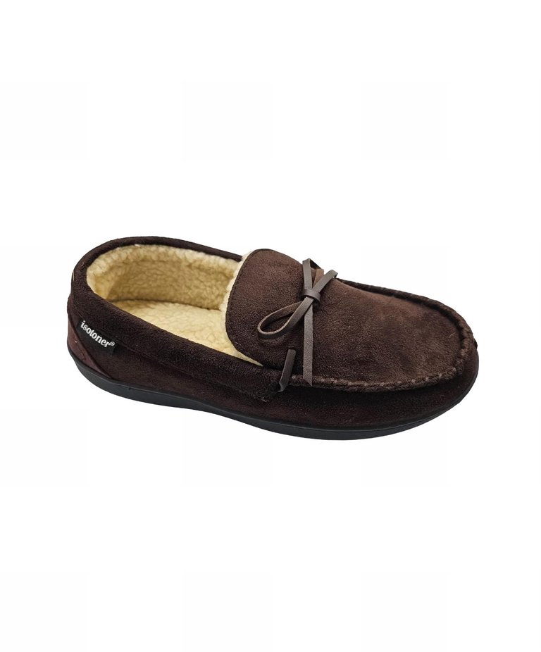 Men's Microsuede Nigel Moccasin In Dark Chocolate - Dark Chocolate