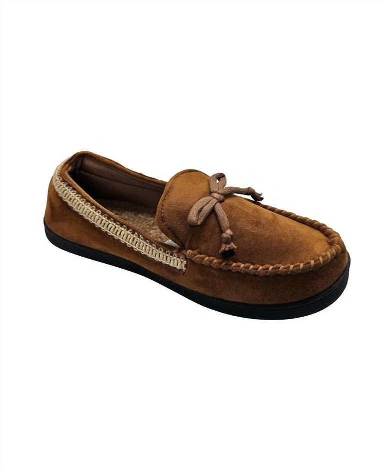 Men's Microsuede Seth Moccasin In Cognac - Cognac