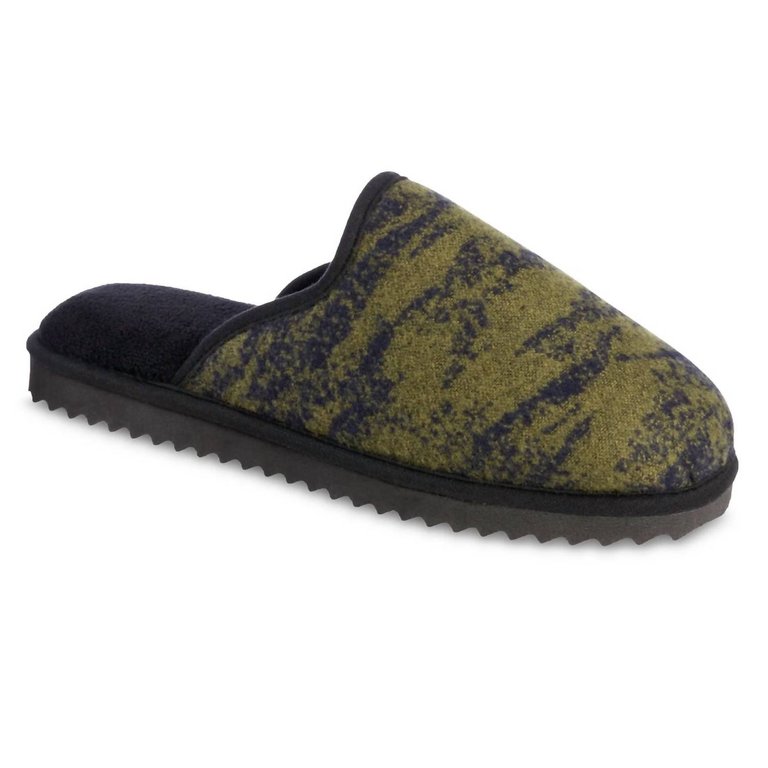 Men's Recycled Cooper Scuff Slipper In Olive - Olive