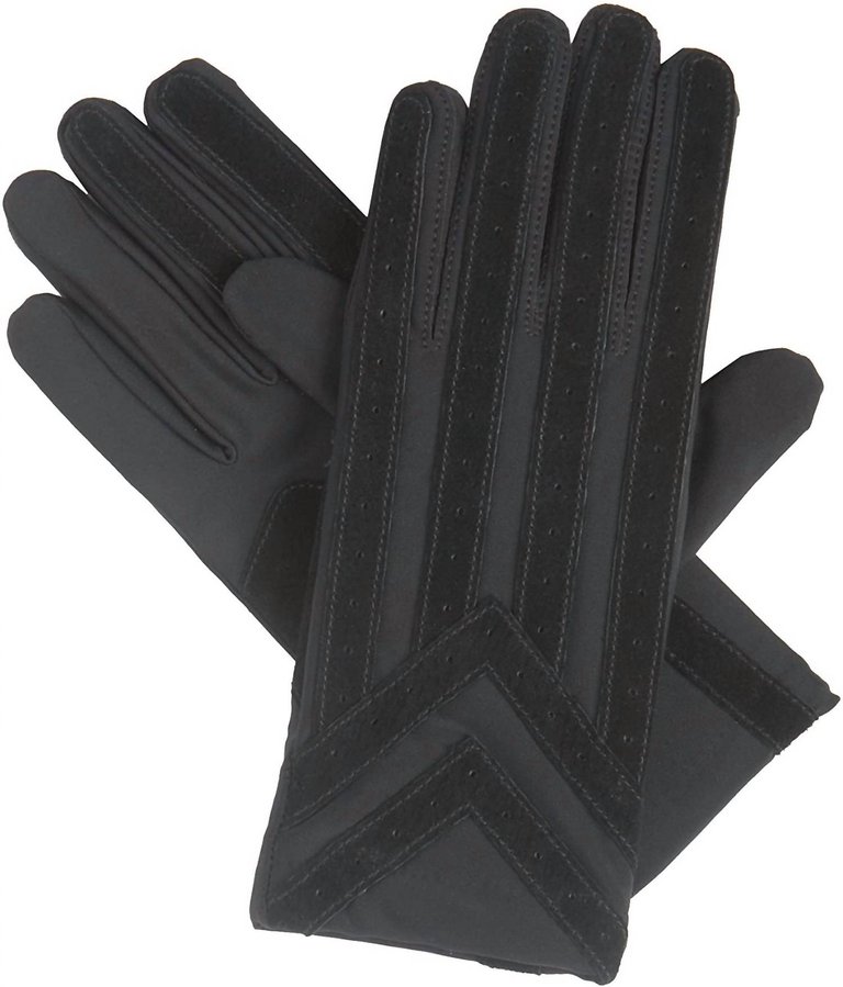 Signature Men's Gloves, Spandex Stretch With Warm Knit Lining In Black - Black