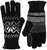 Women's Chenille Snowflakes Gloves In Black - Black