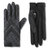 Women's Chevron Shortie Gloves In Black Texture - Black Texture