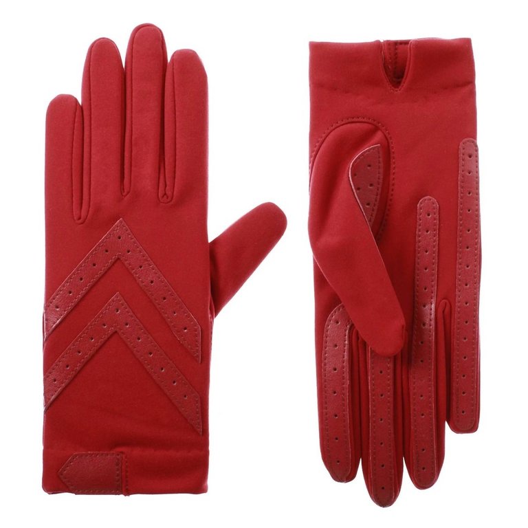 Women's Chevron Shortie Gloves In Chili Peper - Chili Peper