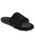 Women's Faux Fur And Satin Tabby Slipper In Black - Black