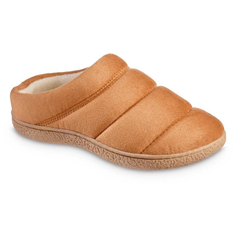 Women's Microsuede Puffer Clog Slipper In Bucksin