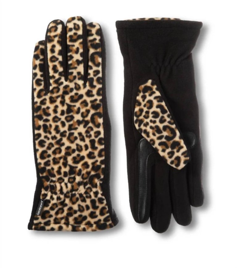 Women's Smartdri Fleece Wrist Gloves In Leopard - Leopard