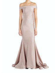 Classic Off The Shoulder Evening Gown - Blush