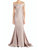 Classic Off The Shoulder Evening Gown - Blush